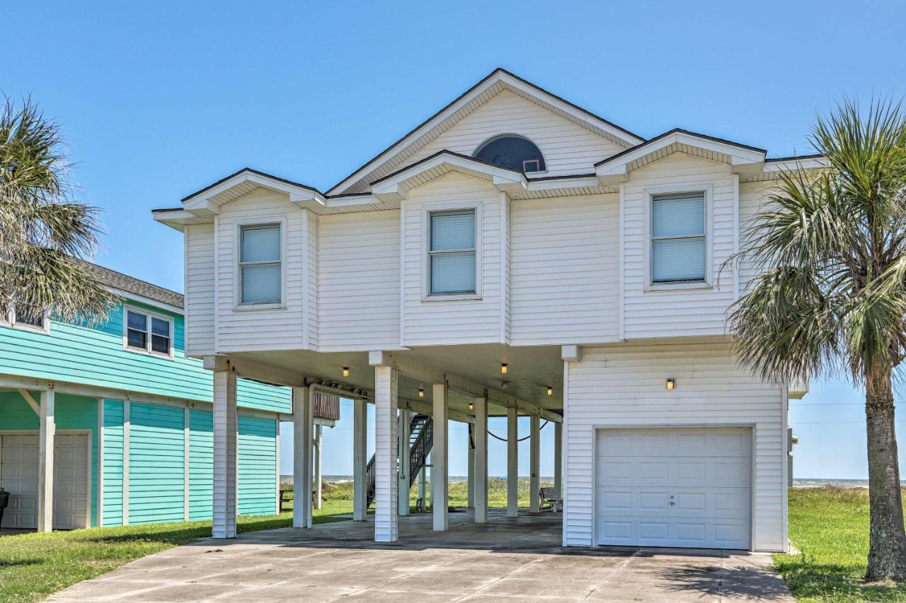 Oceanfront Galveston Home - Walk To Beach! Екстериор снимка